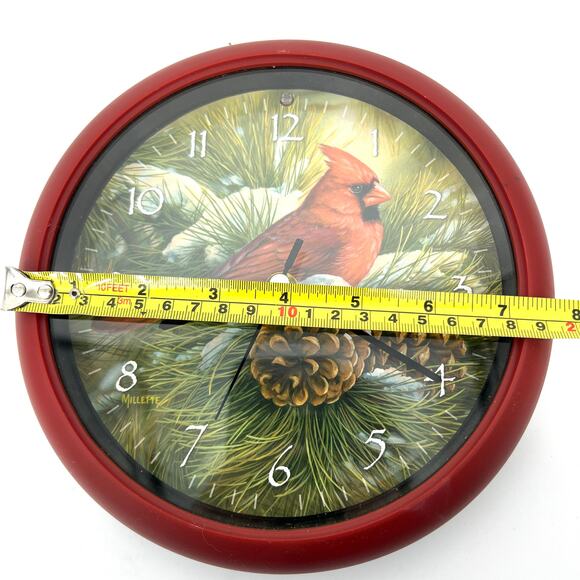 Mark Feldstein Wild Wings Cardinal Chirping Clock Works! - Picture 3 of 3